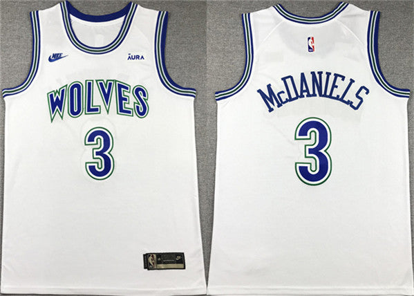 Jaden McDaniels Minnesota Timberwolves white City Edition jersey
