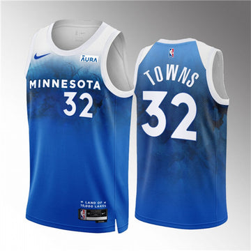 Karl-Anthony Towns Minnesota Timberwolves blue City Edition jersey