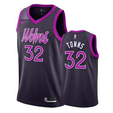 Karl Anthony Towns Minnesota Timberwolves purple City Edition jersey