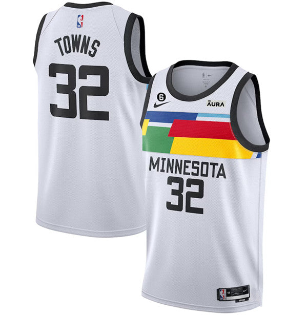 Karl-Anthony Towns Minnesota Timberwolves white City Edition jersey