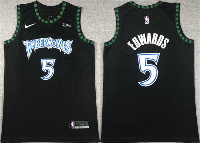 Anthony Edwards Minnesota Timberwolves black City Edition jersey