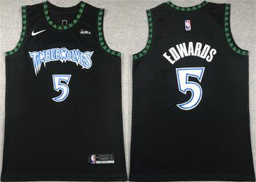 Anthony Edwards Minnesota Timberwolves black City Edition jersey