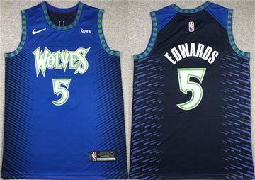 Anthony Edwards Minnesota Timberwolves blue City Edition jersey