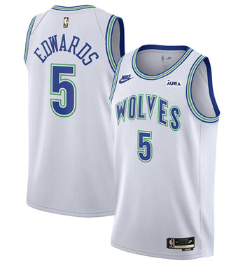Anthony Edwards Minnesota Timberwolves white Classic jersey