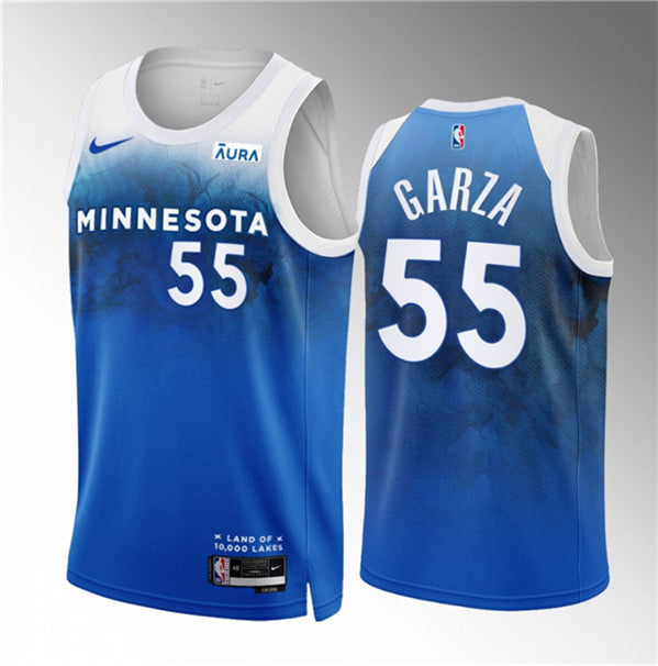 Luka Garza Minnesota Timberwolves blue City Edition jersey
