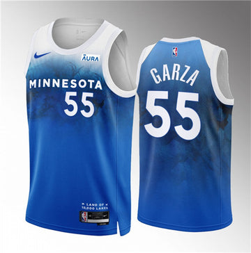 Luka Garza Minnesota Timberwolves blue City Edition jersey