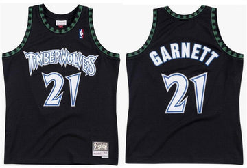 Custom Minnesota Timberwolves black Throwback jersey