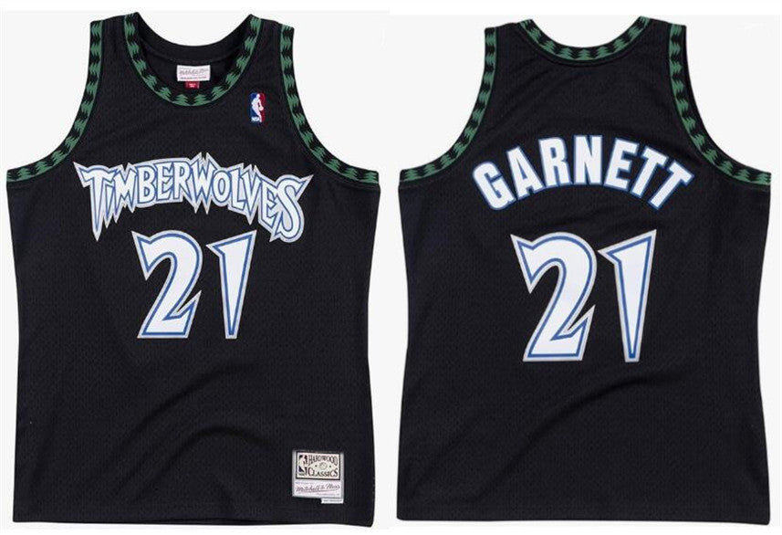 Custom Minnesota Timberwolves black Throwback jersey