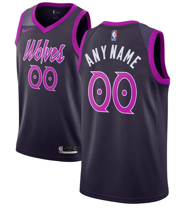Custom Minnesota Timberwolves purple City Edition jersey