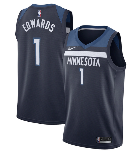 Minnesota Timberwolves navy jersey