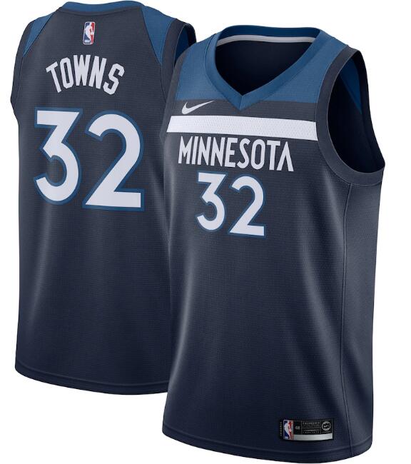 Minnesota Timberwolves navy jersey
