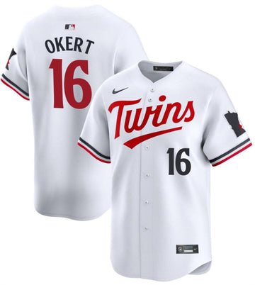 Steven Okert Minnesota Twins white Home jersey