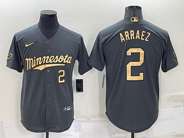 Luis Arraez Minnesota Twins charcoal All-Star jersey