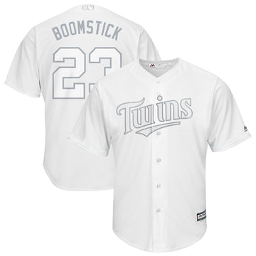Nelson Cruz Boomstick Majestic Minnesota Twins white jersey