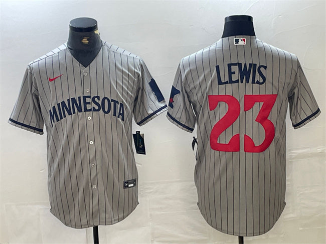 Royce Lewis Minnesota Twins gray jersey