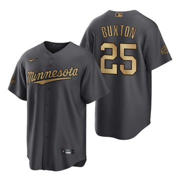 Byron Buxton Minnesota Twins charcoal All-Star jersey