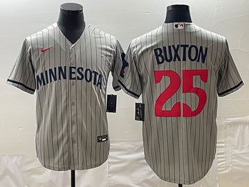 Byron Buxton Minnesota Twins gray jersey