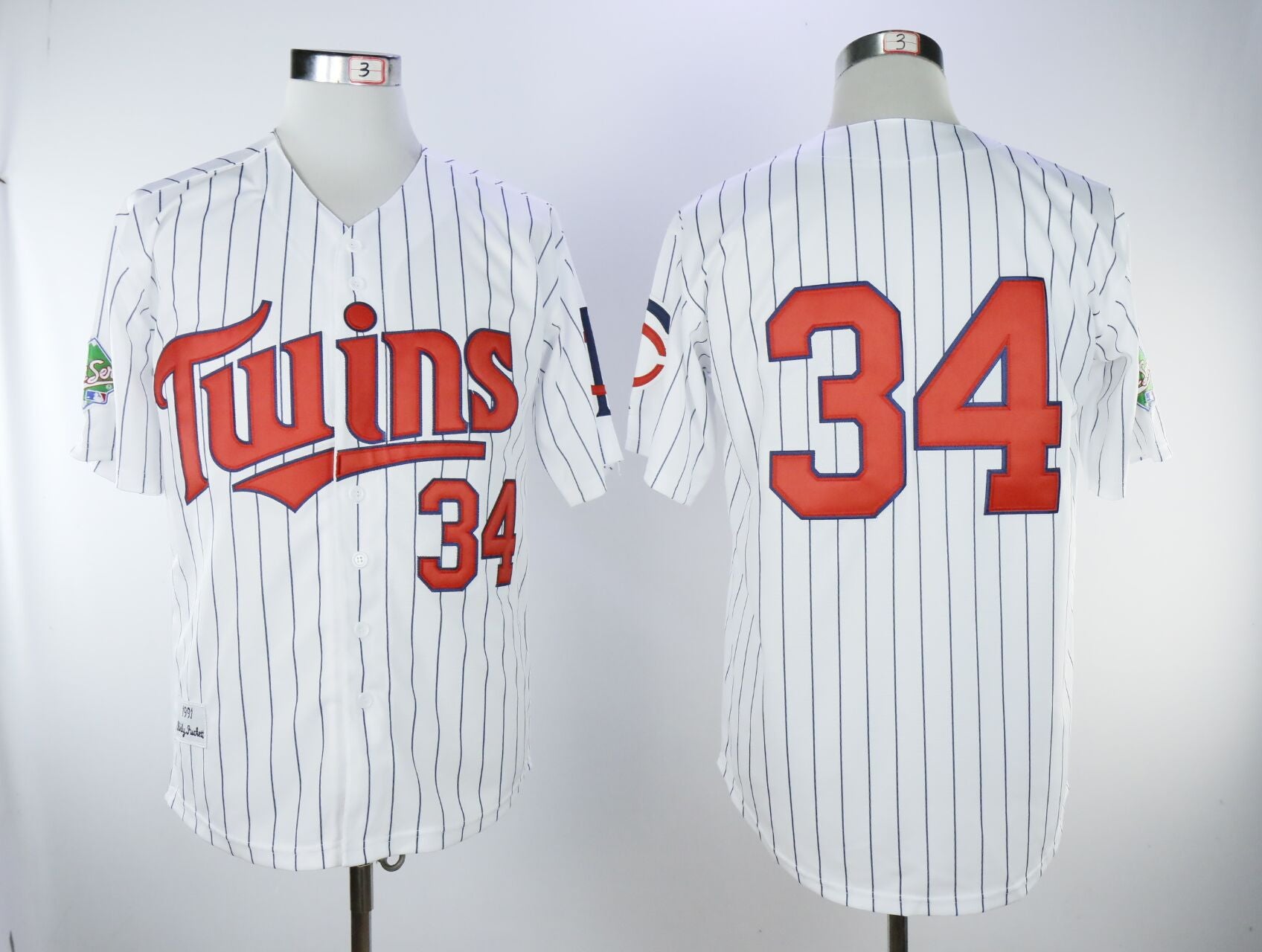 Kirby Puckett Minnesota Twins white Throwback jersey