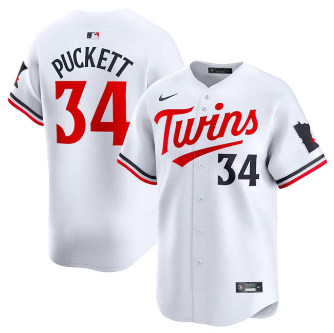 Kirby Puckett Minnesota Twins white Home jersey