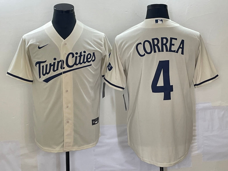 Carlos Correa Minnesota Twins cream jersey