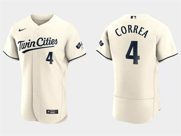 Carlos Correa Minnesota Twins cream jersey