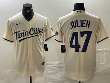 Edouard Julien Minnesota Twins cream jersey
