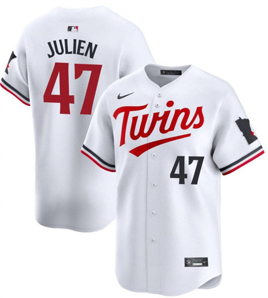 Edouard Julien Minnesota Twins white Home jersey