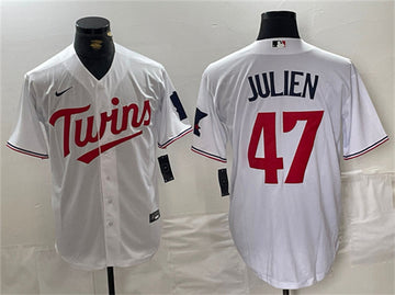 Edouard Julien Minnesota Twins white jersey