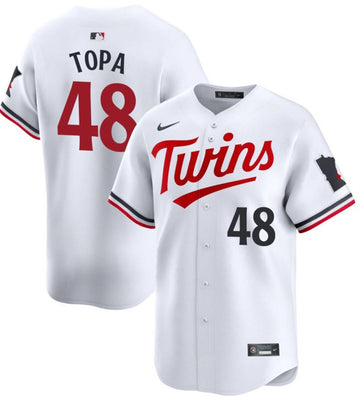 Justin Topa Minnesota Twins white Home jersey