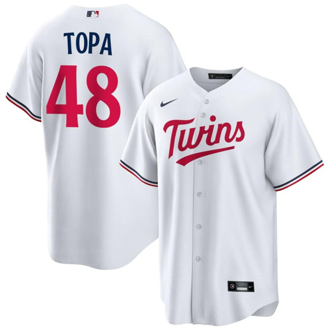 Justin Topa Minnesota Twins white jersey