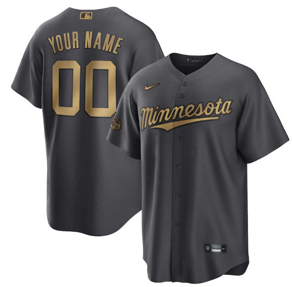 Custom Minnesota Twins charcoal All-Star jersey