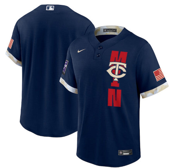Custom Minnesota Twins navy All-Star jersey