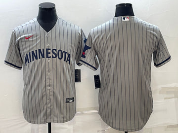 Custom Minnesota Twins gray Home jersey