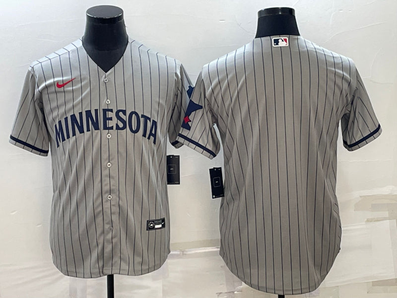 Custom Minnesota Twins gray Home jersey
