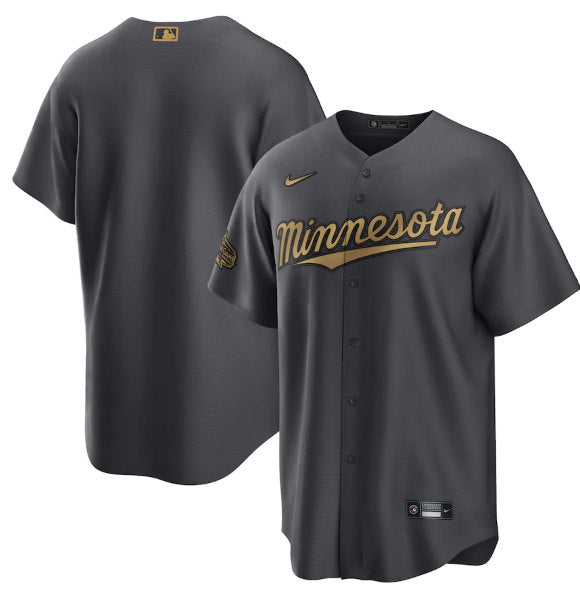 Custom Minnesota Twins charcoal All-Star jersey