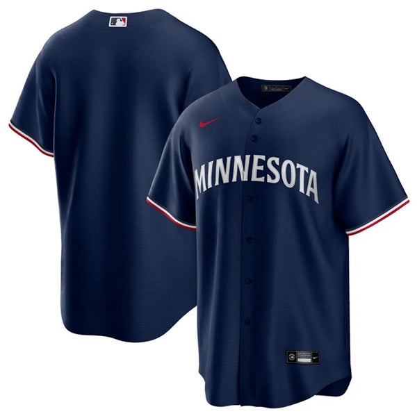 Custom Minnesota Twins navy jersey