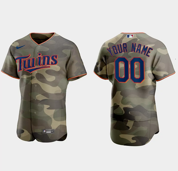 Custom Minnesota Twins olive jersey
