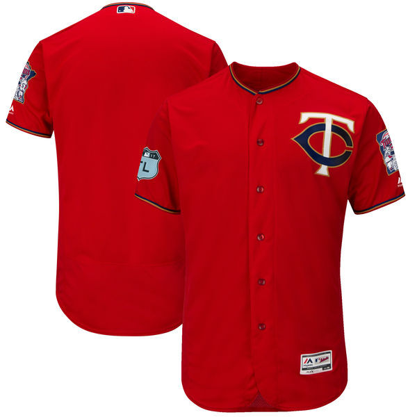 Majestic Minnesota Twins scarlet Authentic jersey