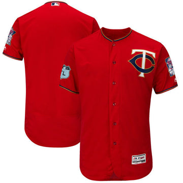 Majestic Minnesota Twins scarlet Authentic jersey