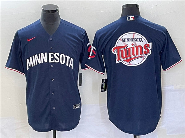 With Team Logo In Back Minnesota Twins navy jersey