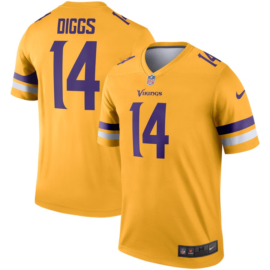 Stefon Diggs Minnesota Vikings gold Inverted Legend jersey