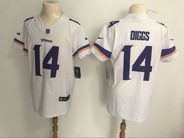 Stefon Diggs Minnesota Vikings white Elite jersey