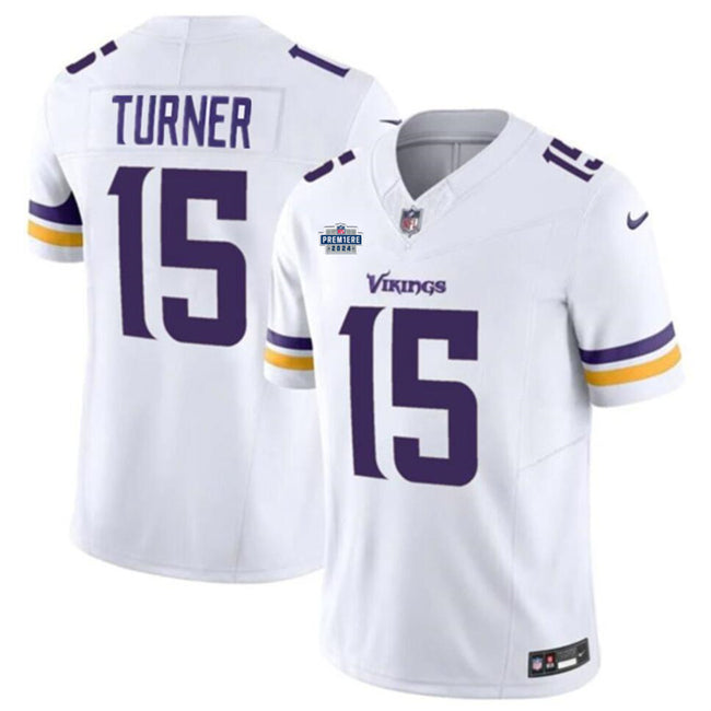 Dallas Turner Minnesota Vikings white FUSE jersey