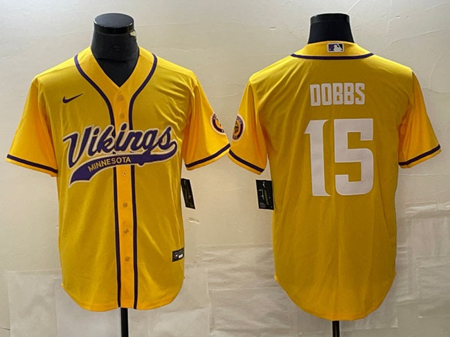 Josh Dobbs Minnesota Vikings yellow jersey