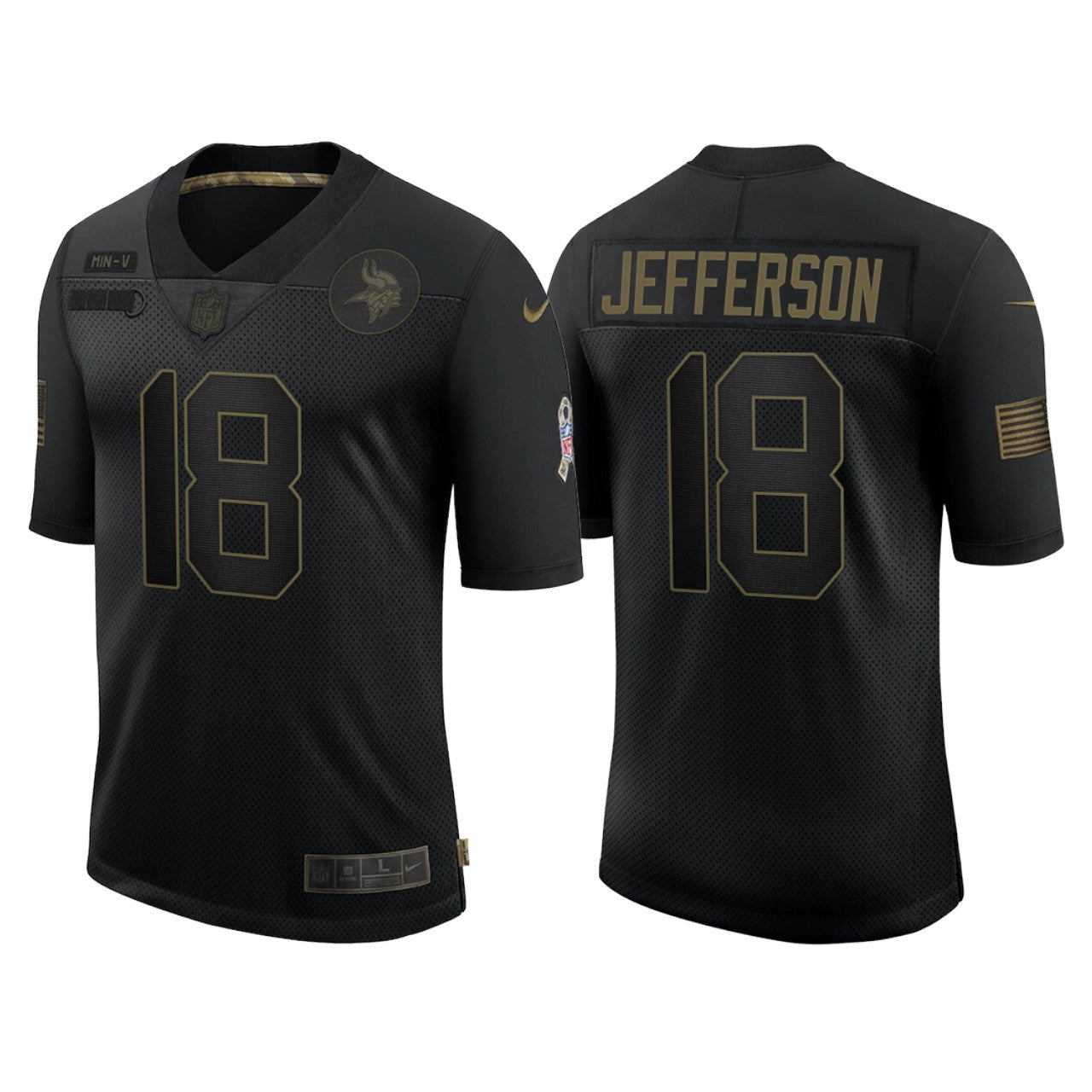 Justin Jefferson Minnesota Vikings black jersey