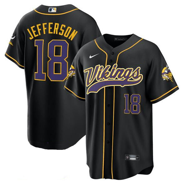 Justin Jefferson Minnesota Vikings black jersey