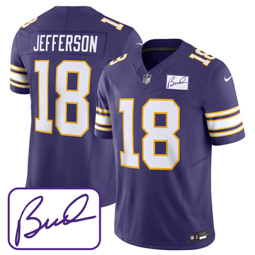 Justin Jefferson Minnesota Vikings purple FUSE jersey