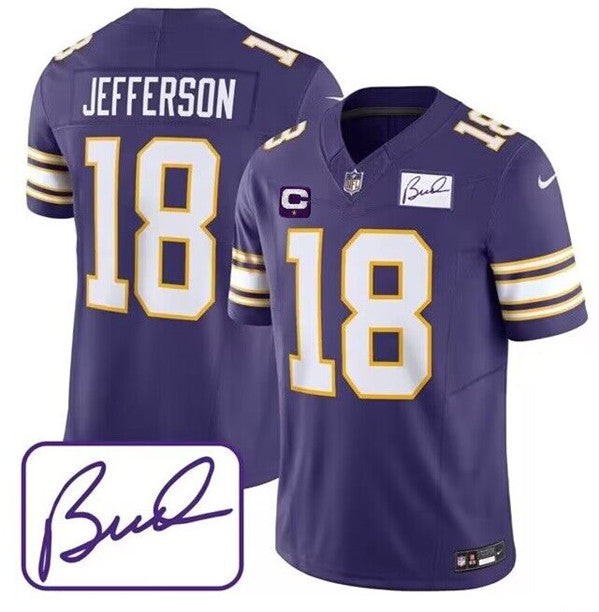 Justin Jefferson Minnesota Vikings purple FUSE jersey