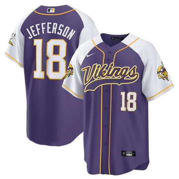 Justin Jefferson Minnesota Vikings purple-white jersey