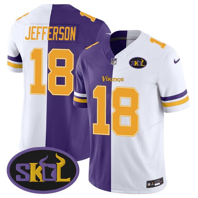 Justin Jefferson Minnesota Vikings purple-white FUSE jersey